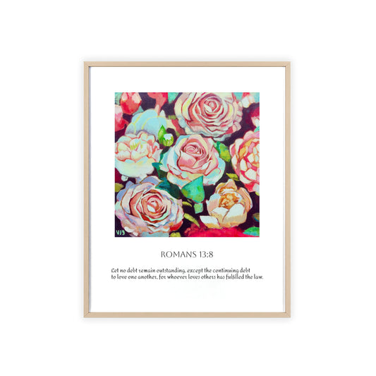 Bloom in Love Framed Rose Print