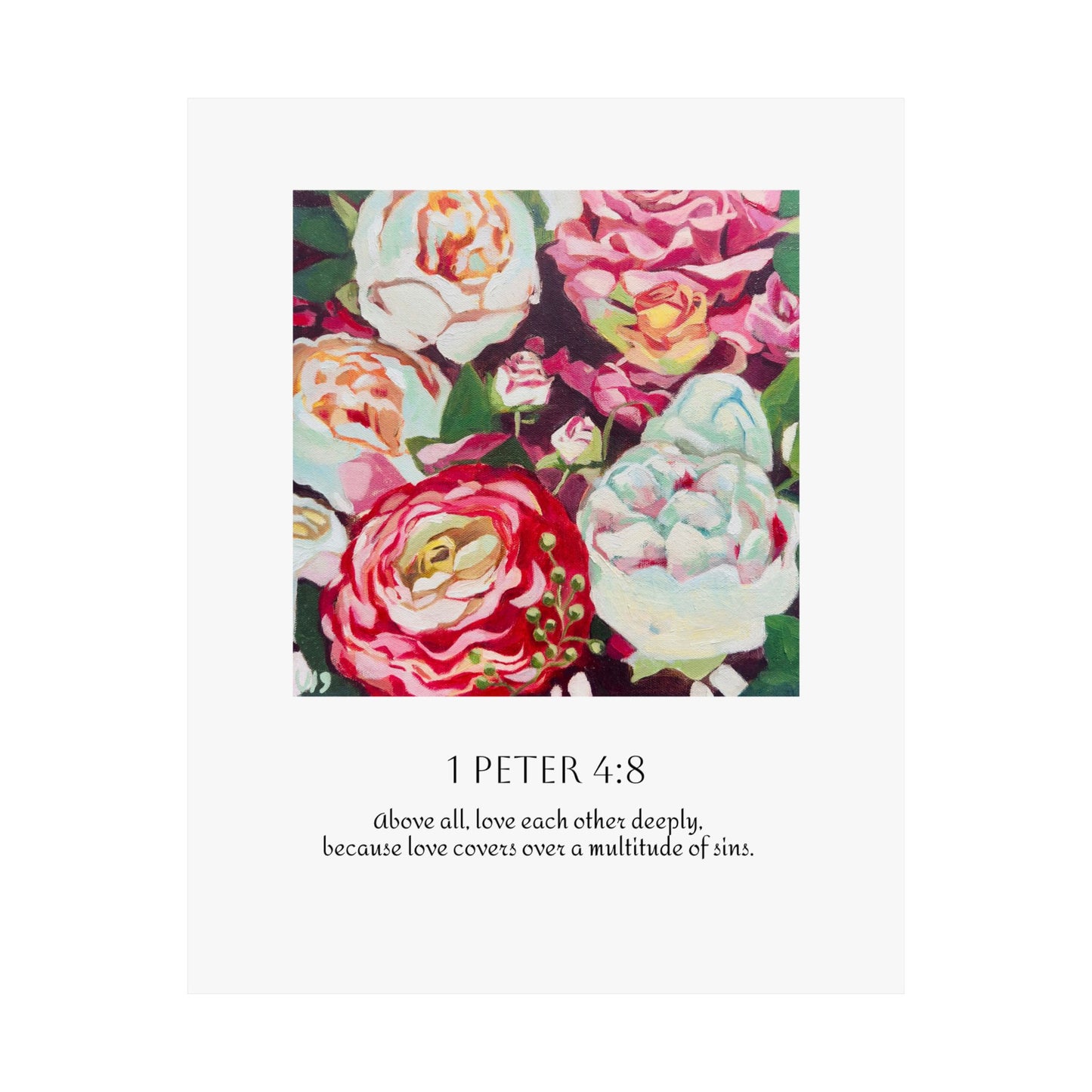 Graceful Love Scripture Art Print