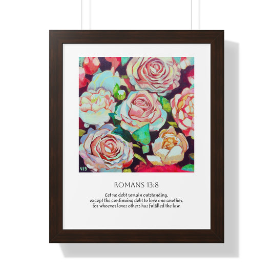 Bloom in Love Rose Framed Wall Art