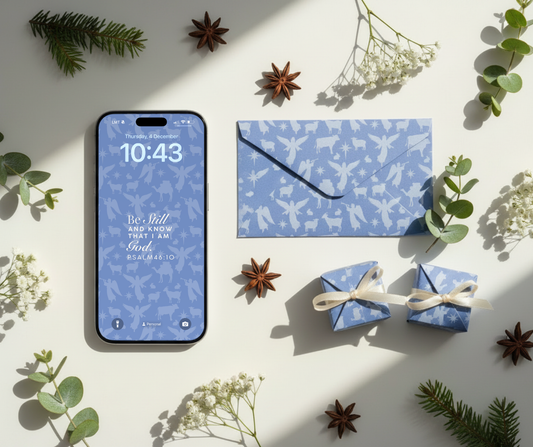 Faith Lock Screens | Nativity-Inspired Printable Papers | Digital Download