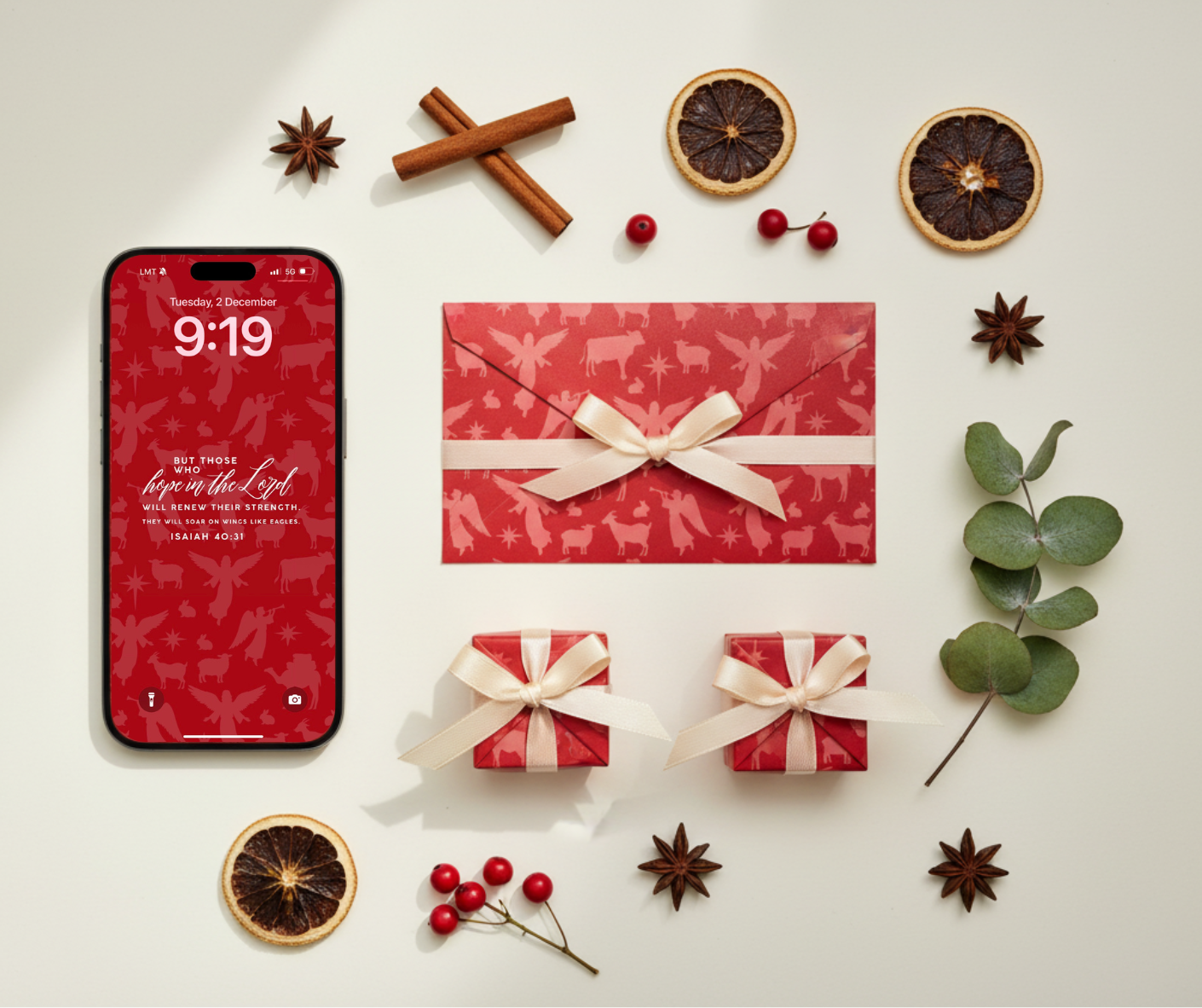 Faith Lock Screens | Nativity-Inspired Printable Papers | Digital Download