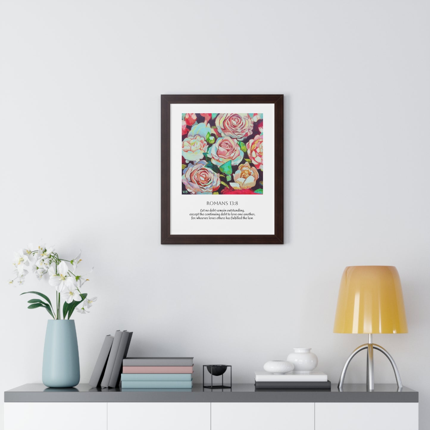 Bloom in Love Rose Framed Wall Art