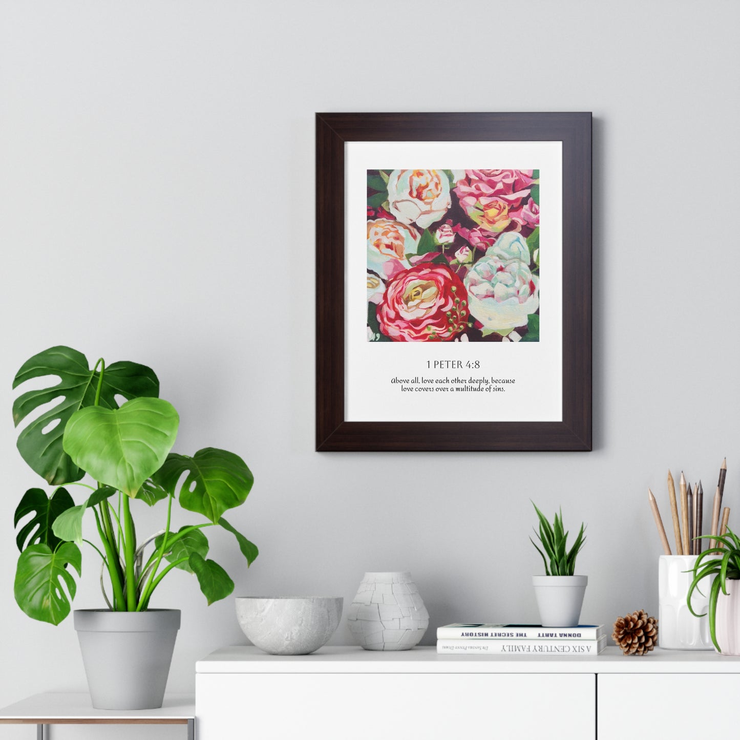 Graceful Love Framed Scripture Art Print