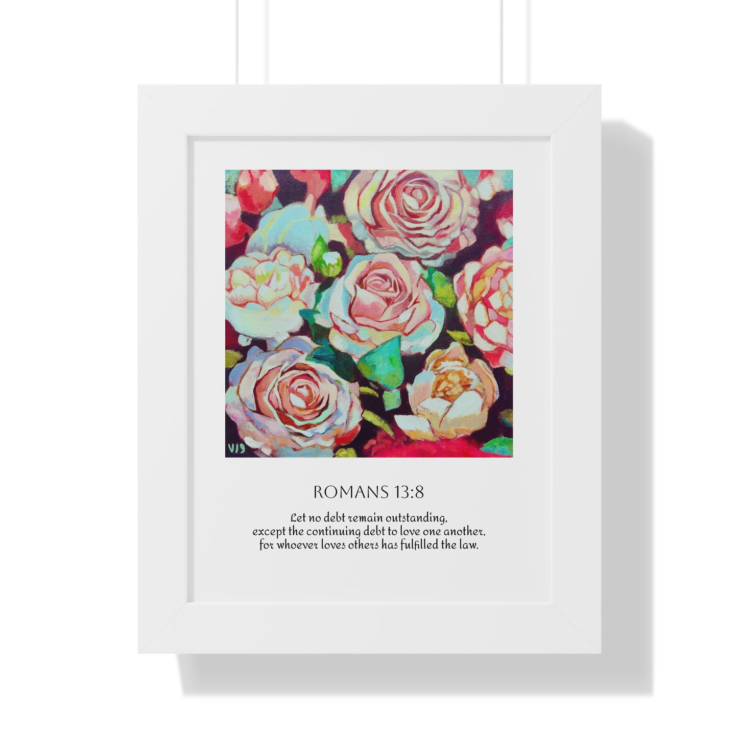 Bloom in Love Rose Framed Wall Art