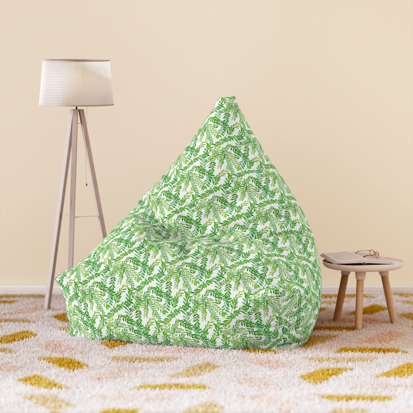 Green Leaves of Myrtle-Leaf Leaf-Flower Bean Bag