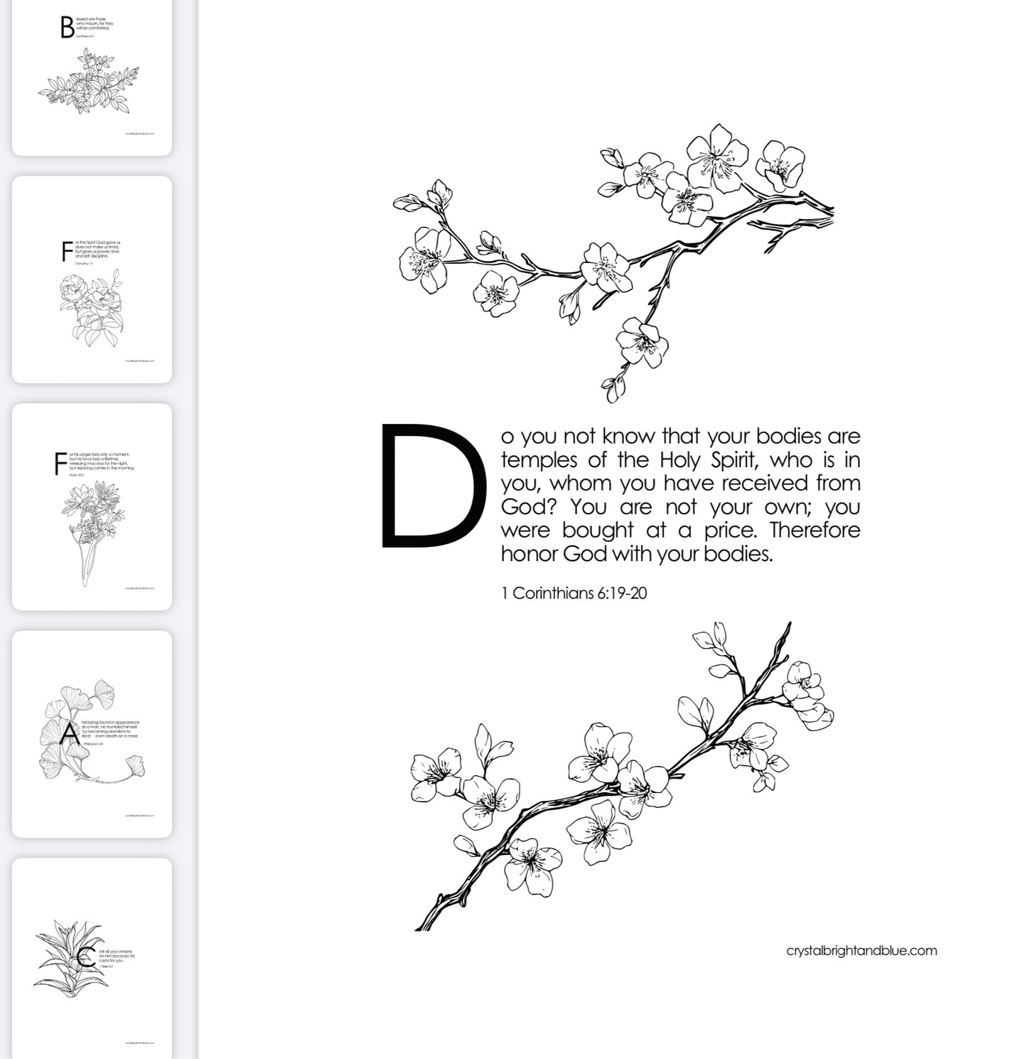 Bible Verse Coloring Pages