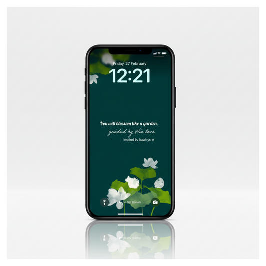 You Will Blossom Like a Garden Emerald Green Lotus Lockscreen