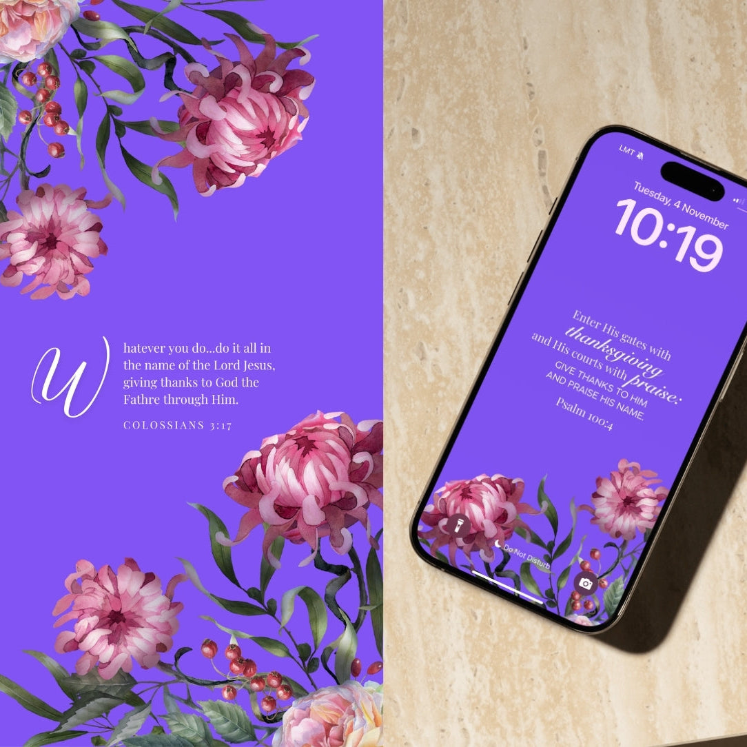 Give Thanks Always | Scripture Lockscreens