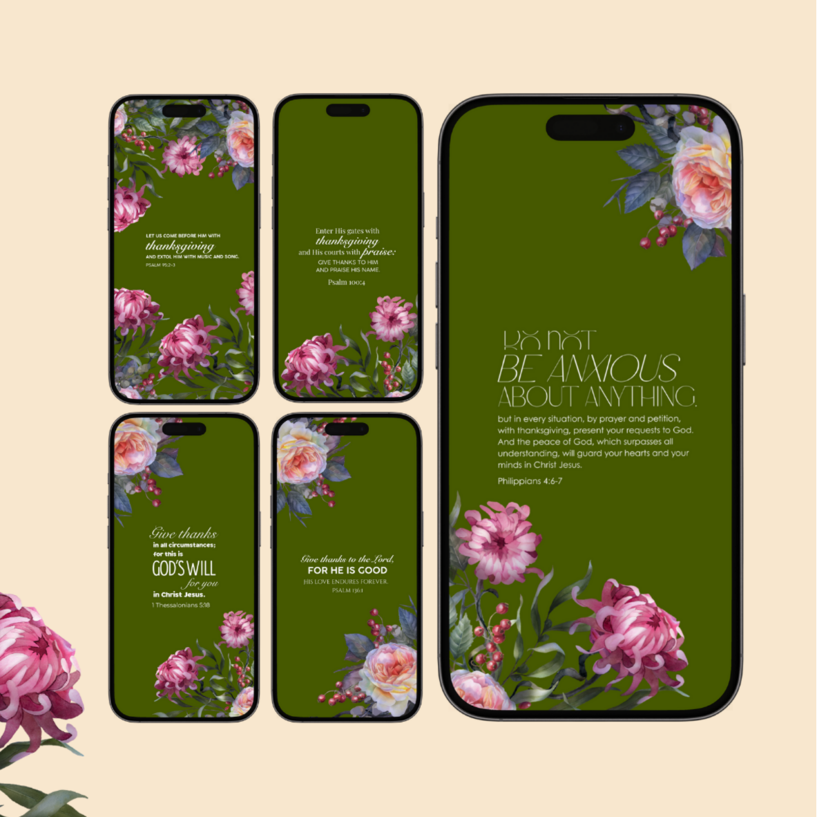 Give Thanks Always | Scripture Lockscreens