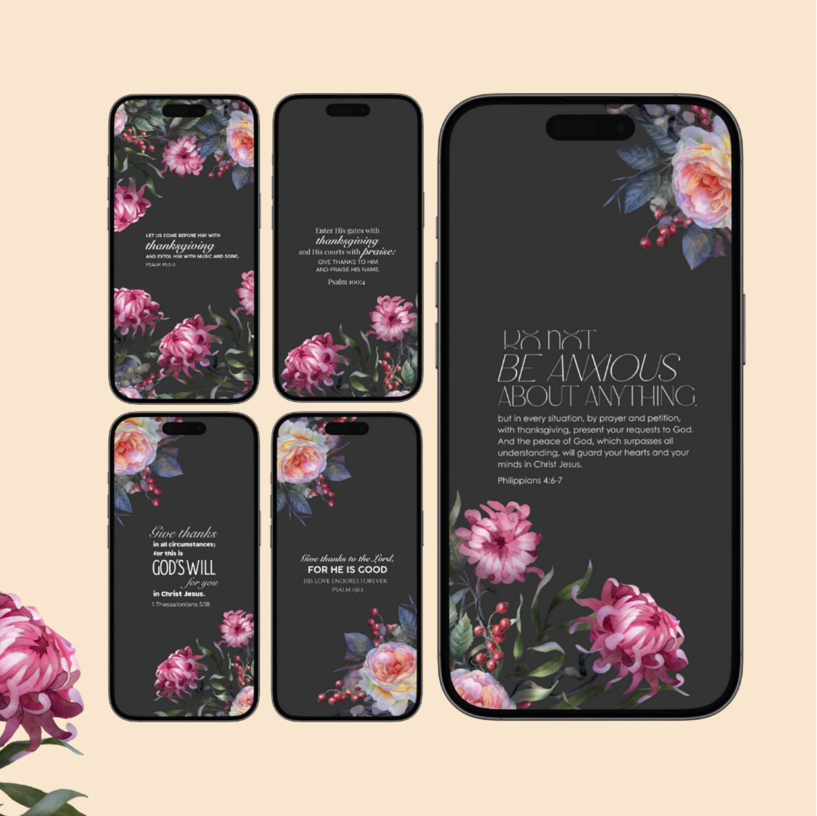 Give Thanks Always | Scripture Lockscreens