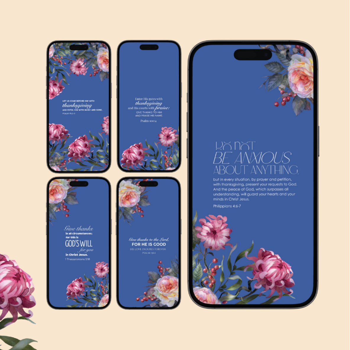 Give Thanks Always | Scripture Lockscreens