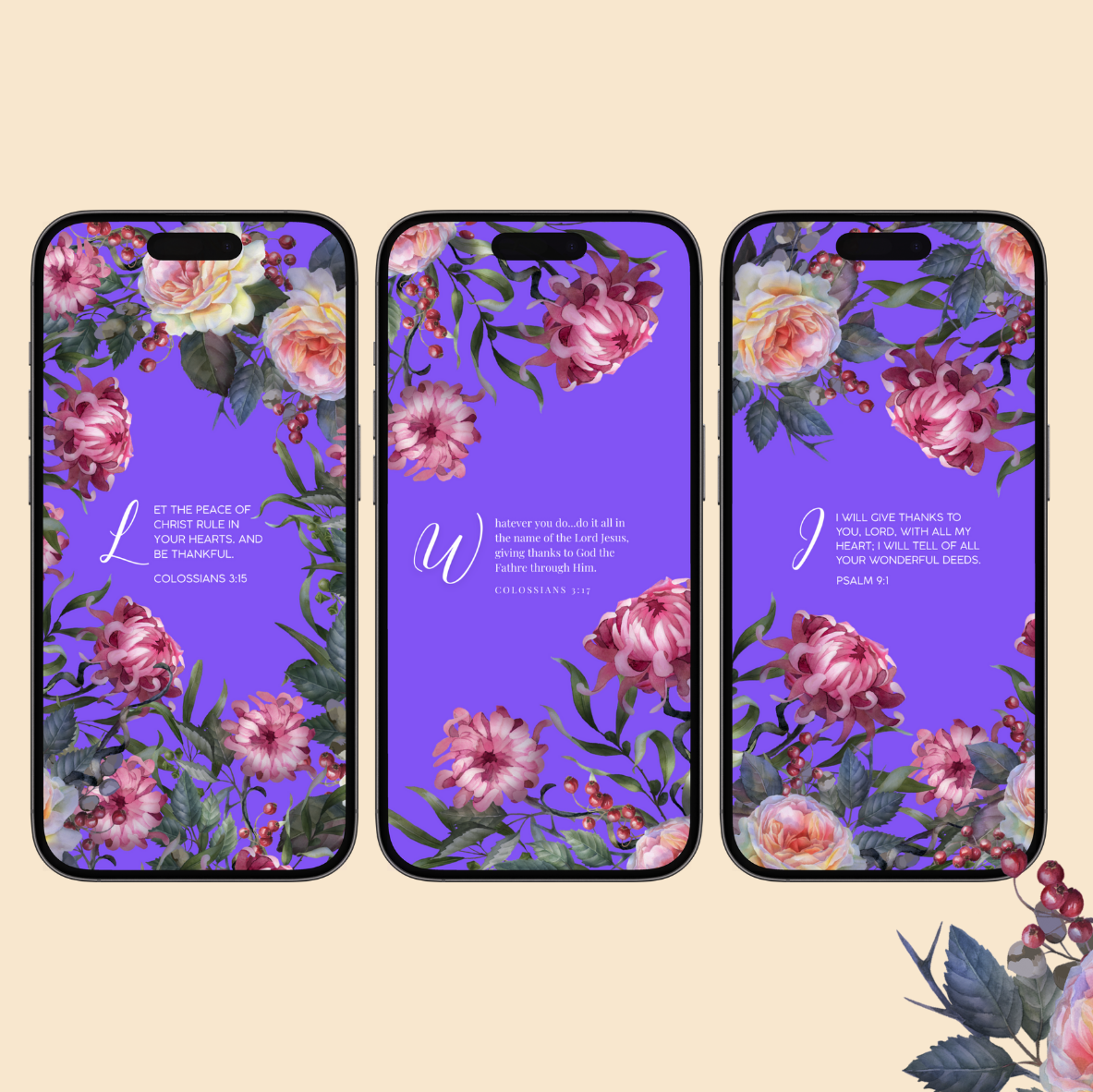 Give Thanks Always | Scripture Lockscreens