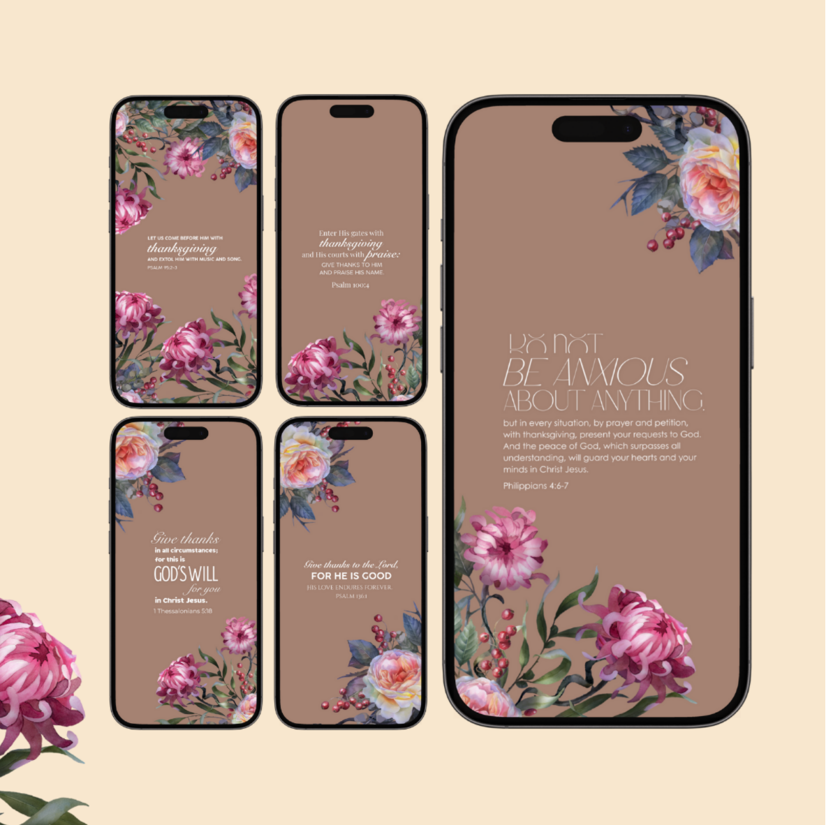 Give Thanks Always | Scripture Lockscreens
