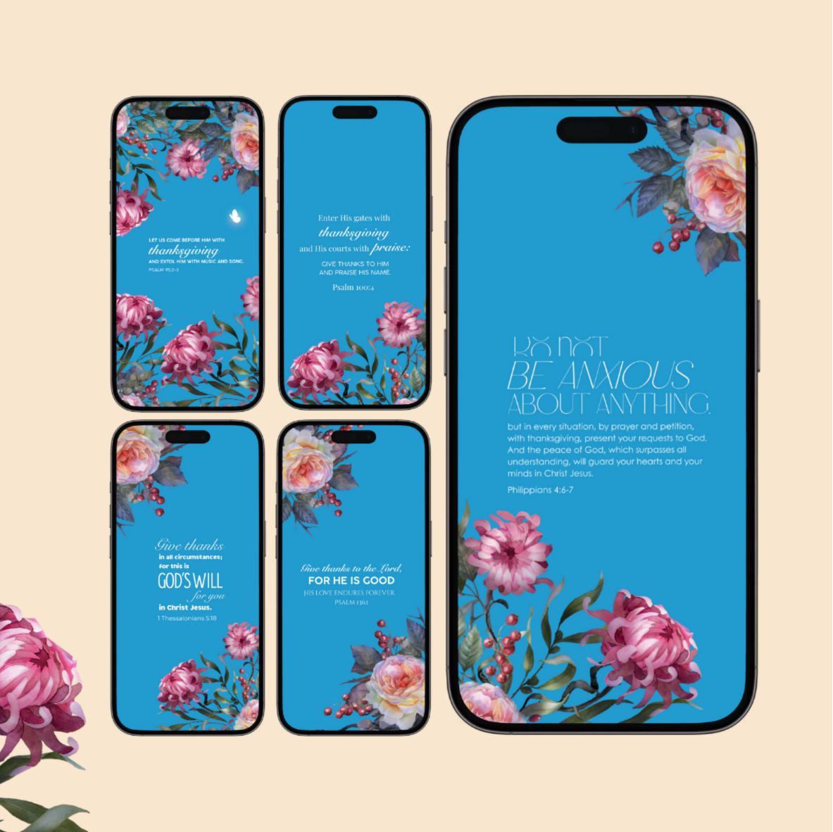 Give Thanks Always | Scripture Lockscreens