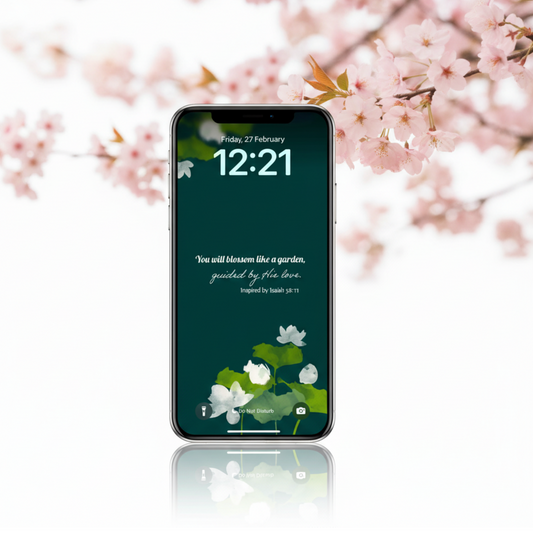 You Will Blossom Like a Garden Emerald Green Lotus Lockscreen