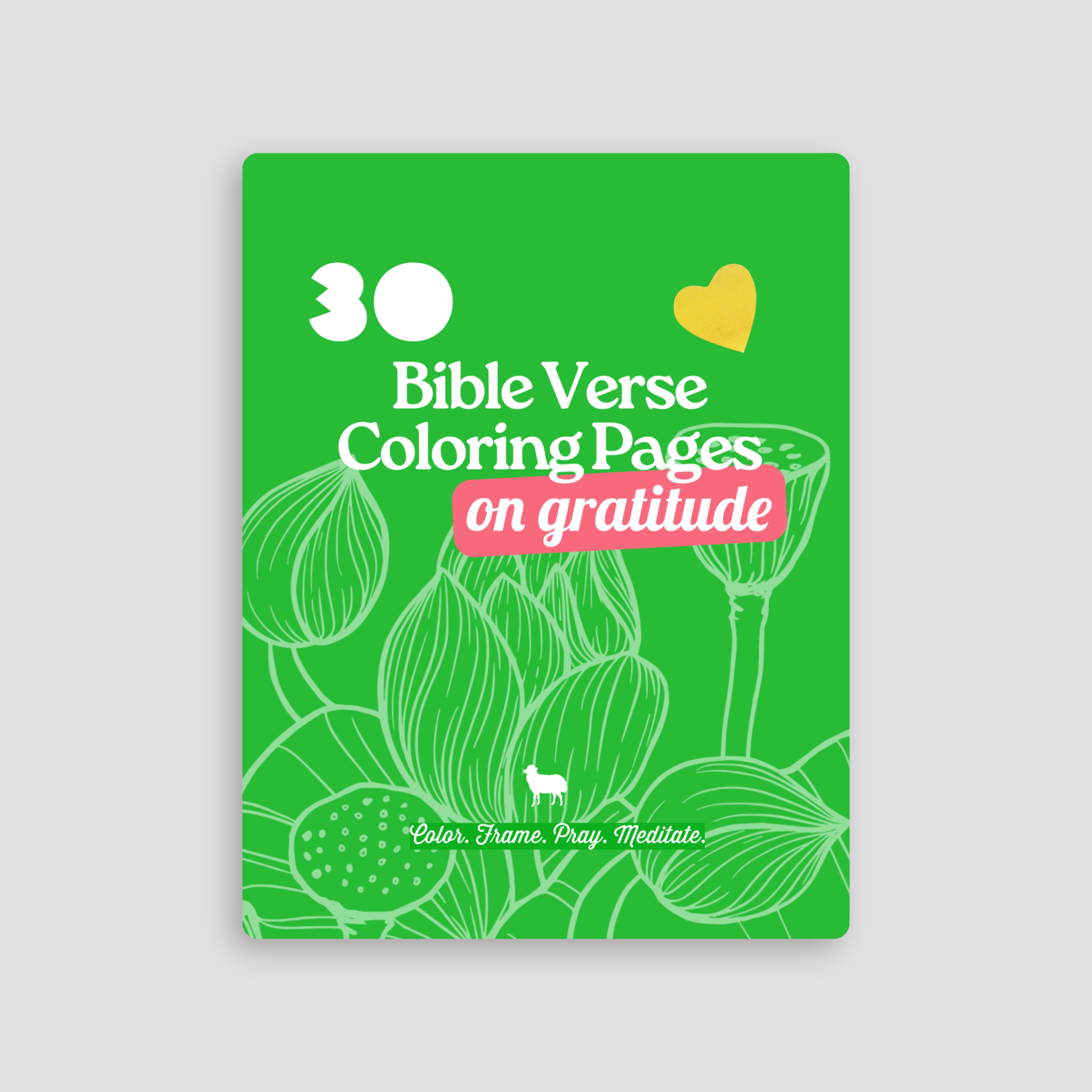 Rooted in the Word Gratitude Bible verse coloring pages mockup