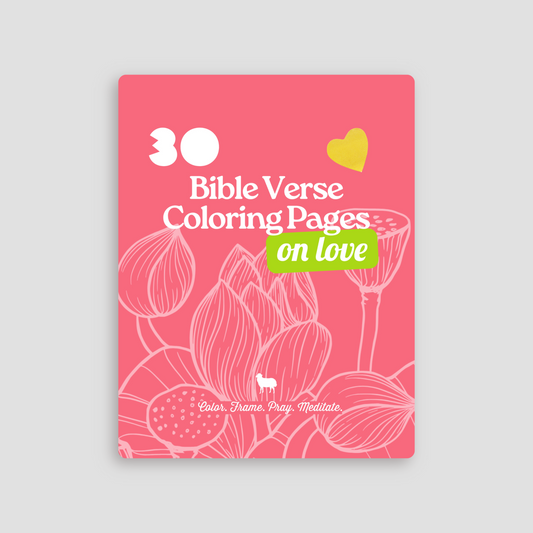 Rooted in the Word Love Bible verse coloring pages mockup